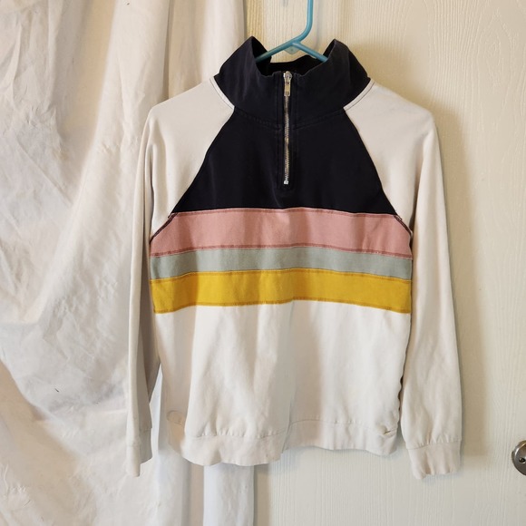 wanna b striped zip turtleneck - Picture 3 of 7